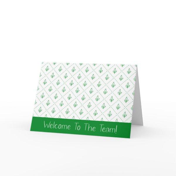 Green Leaf Welcome to the Team New Employee Card