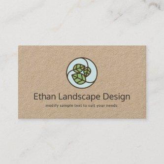 Green Leaves Landscape Designer Logo Kraft