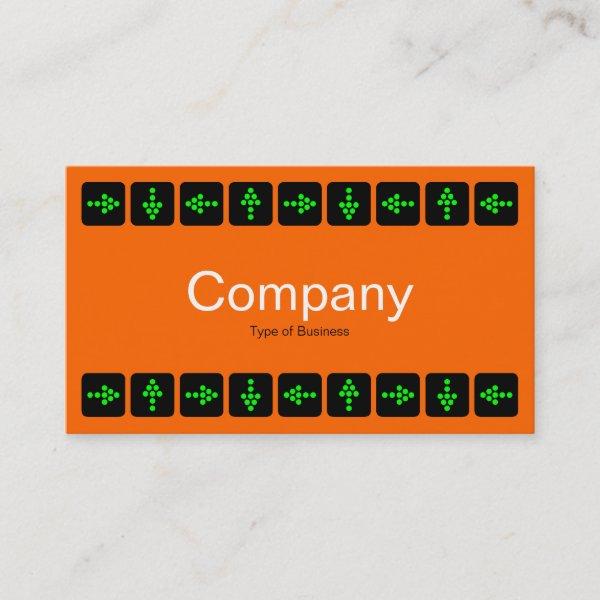 Green LED Style Arrows - Orange and Gray