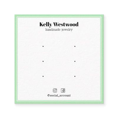 GREEN LIGHT BORDER EARRING DISPLAY LOGO SOCIAL SQUARE