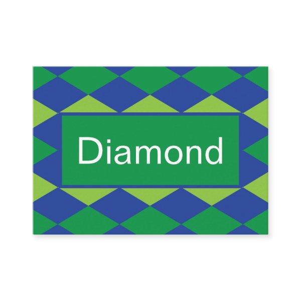 Green Lime Green Diamond Checkered Pattern