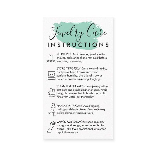 green Modern 5 Jewelry Care Instructions