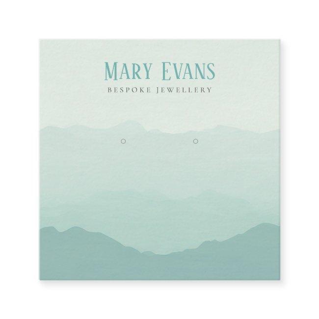 Green mountains earring square display card