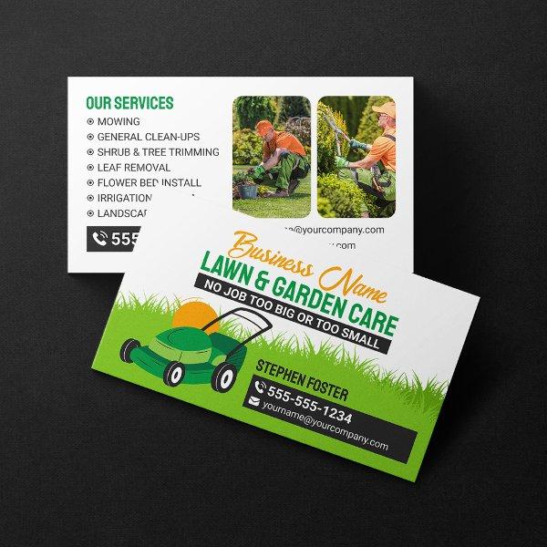 Green & Orange Lawn & Garden Care Mower Mulching