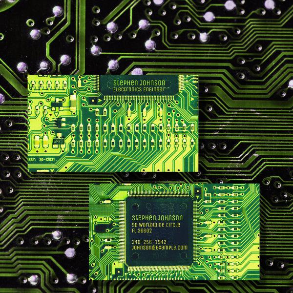 Green PCB board circuit electronics engineer