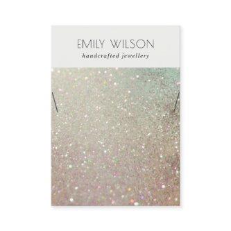 Green Pink Silver Sparkle Glitter Necklace Display