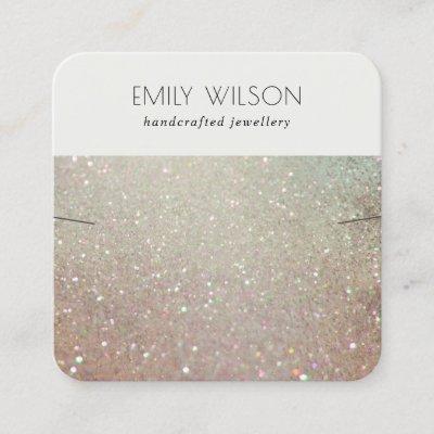 Green Pink Sparkle Glitter Shiny Earring Display Square