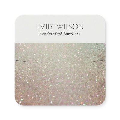 Green Pink Sparkle Glitter Shiny Earring Display Square