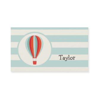 Green, Red, Orange Hot Air Balloon