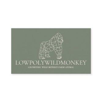 Green Sage Animal Lowpoly Gorilla Monkey