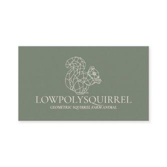 Green Sage Cream Animal Lowpoly Squirrel