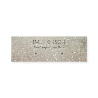 Green Silver Sparkle Glitter Shiny Earring Display Mini