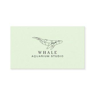 Green Soft Low Poly Aquarium Fish Whale