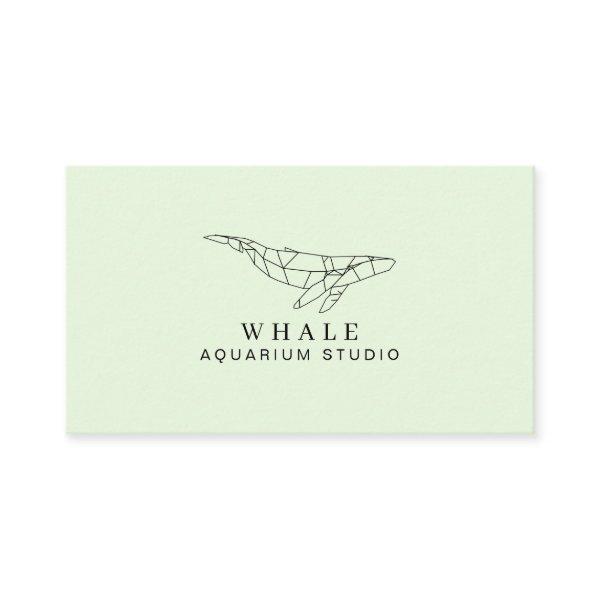 Green Soft Low Poly Aquarium Fish Whale