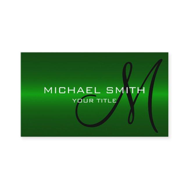 Green Stainless Steel Metal Monogram