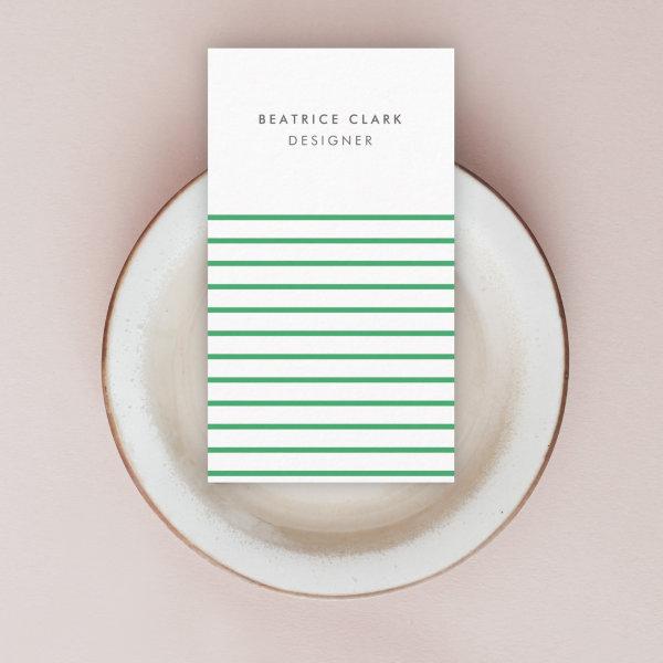 Green Stripe Trendy Modern Minimal Simple