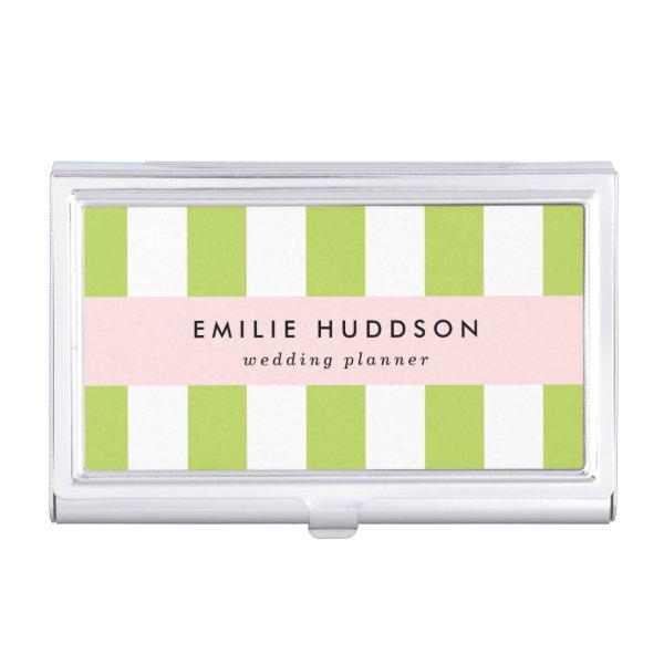 Green Stripes, White Stripes, Striped Pattern  Case