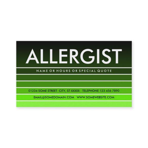 green swatch ALLERGIST