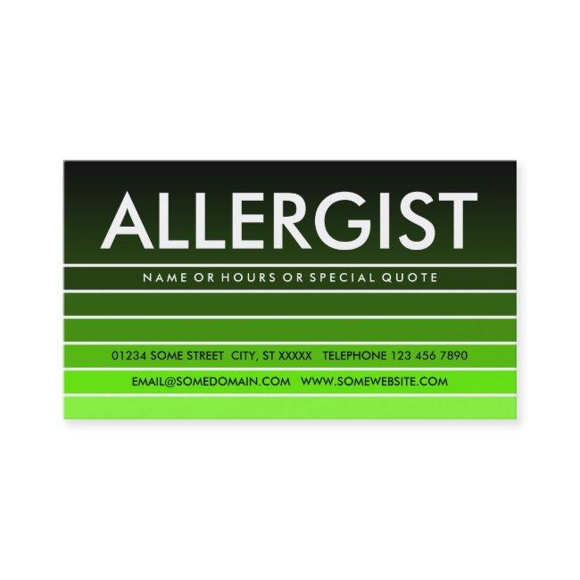 green swatch ALLERGIST