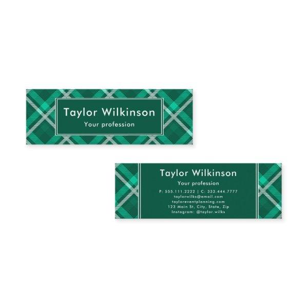 Green Tartan Pattern Mini