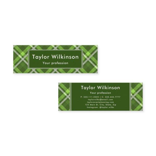 Green Tartan Pattern Mini