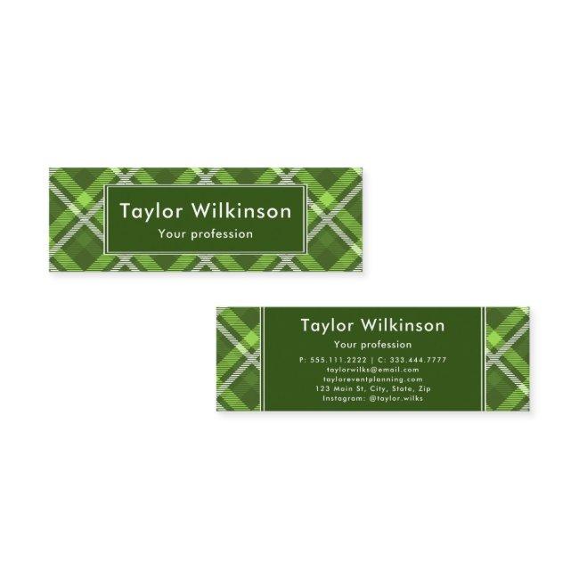 Green Tartan Pattern Mini