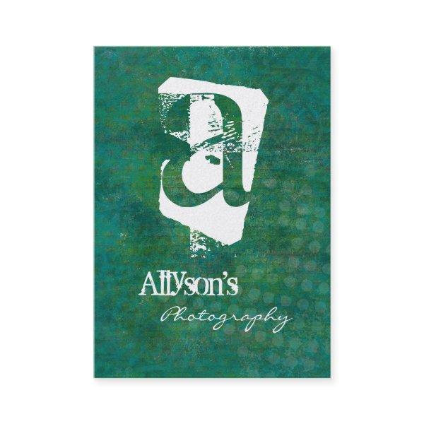 Green & Teal Background Monogram