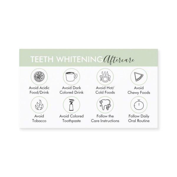 Green Teeth Whitening Aftercare Tips