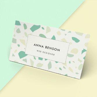 Green terrazzo pattern