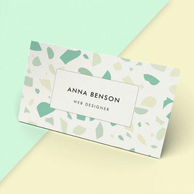 Green terrazzo pattern