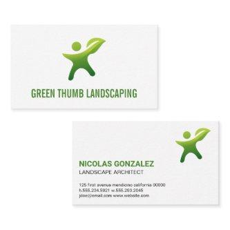 Green Thumb Leaf Logo
