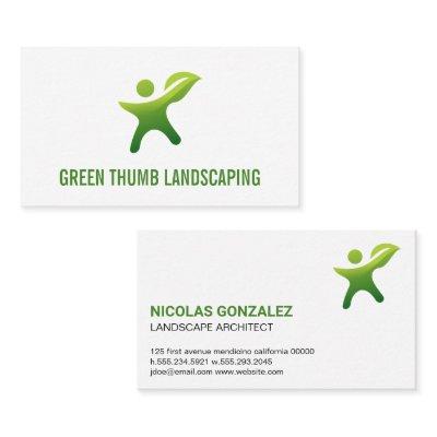 Green Thumb Leaf Logo