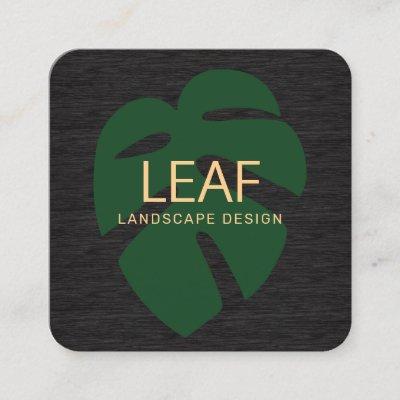 Green Tropical Leaf Wood Landscape Designer Square