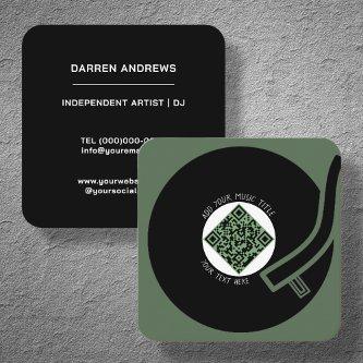 Green Vinyl LP | Music QR Code Square