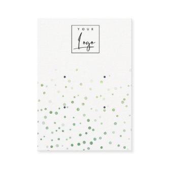 Green Watercolor Confetti 2 Logo Earring Display