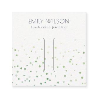 Green Watercolor Confetti Bow Hair Clip Display Square