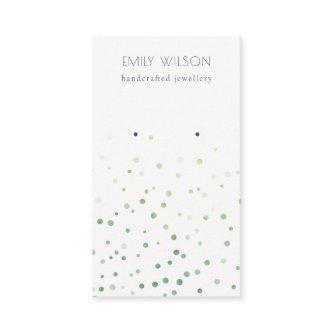 Green Watercolor Confetti  Stud Earring Display