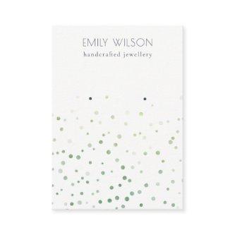 Green Watercolor Confetti Stud Earring Display