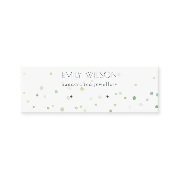 Green Watercolor Confetti Stud Earring Display Mini