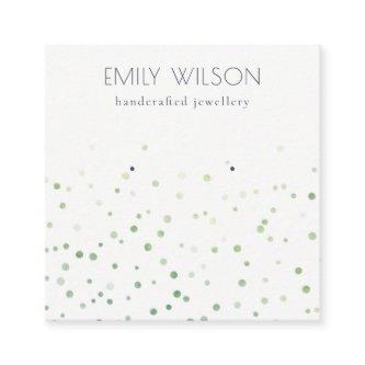 Green Watercolor Confetti Stud Earring Display Square