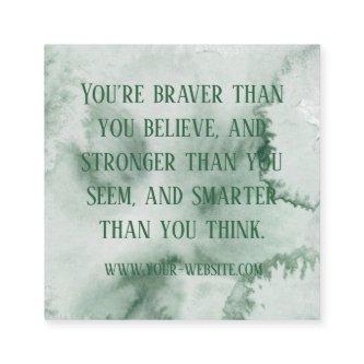 Green Watercolor Custom Affirmation Cards