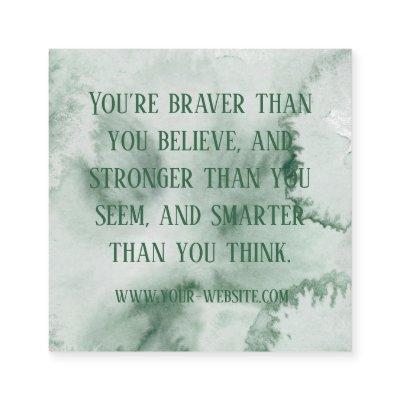 Green Watercolor Custom Affirmation Cards