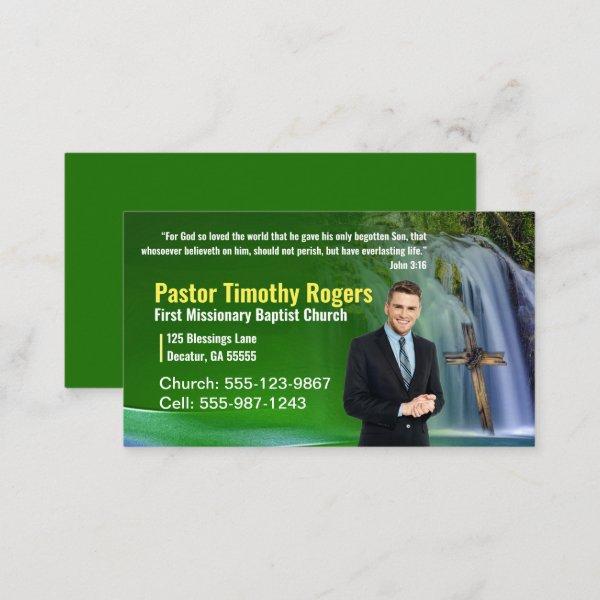 Green waterfall Pastor or Deacon Photo Church