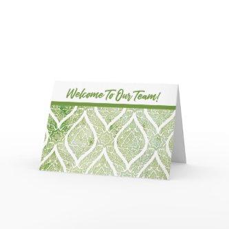 Green Welcome To Our Team Card
