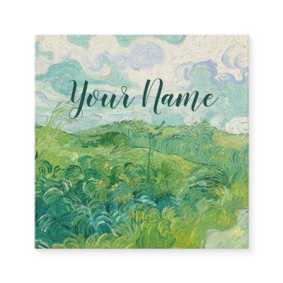 Green Wheat Fields Van Gogh Vintage Art Square