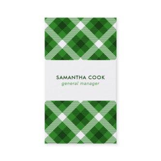 Green & White Plaid Pattern