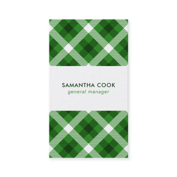Green & White Plaid Pattern