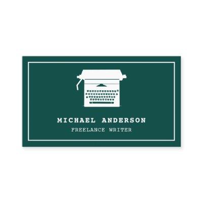 Green White Vintage Typewriter Professional Writer