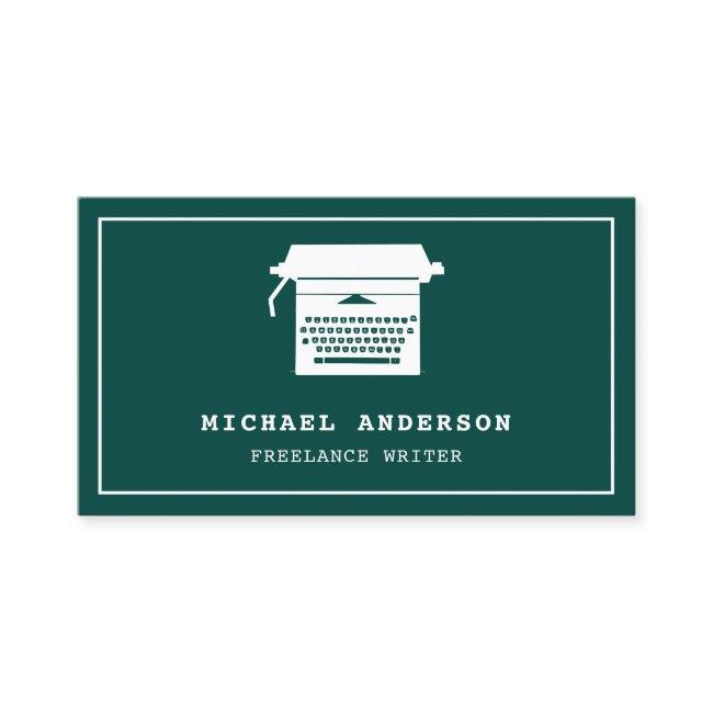 Green White Vintage Typewriter Professional Writer
