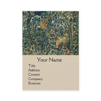 GREENERY,FOREST ANIMALS Pheasant ,Fox,Green Floral